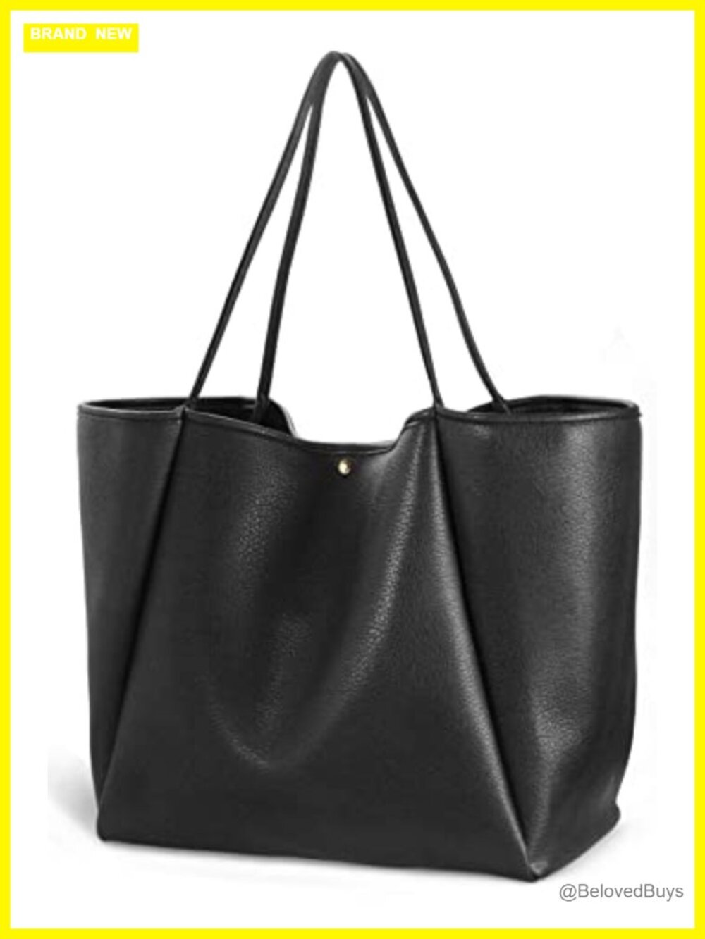 Oversize PU Leather Tote Women Weekender Bag Shopper Handbag Travel Purse